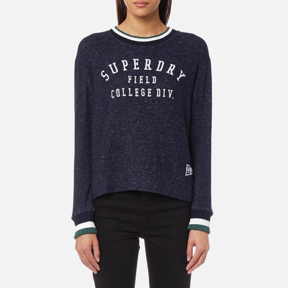 Superdry Women's Brentwood Sweatshirt Navy - Size L